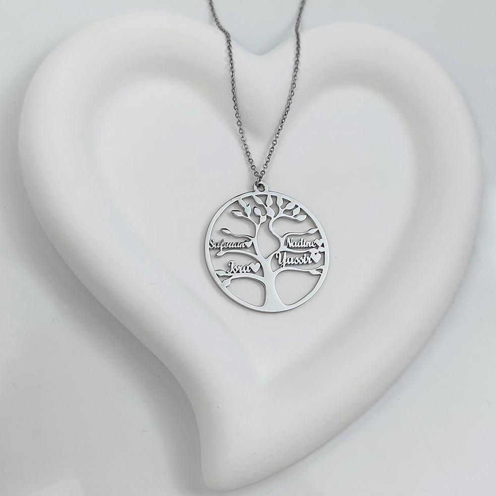 COLLIER ARBRE DE VIE JUSQU'À 13 PRÉNOMS