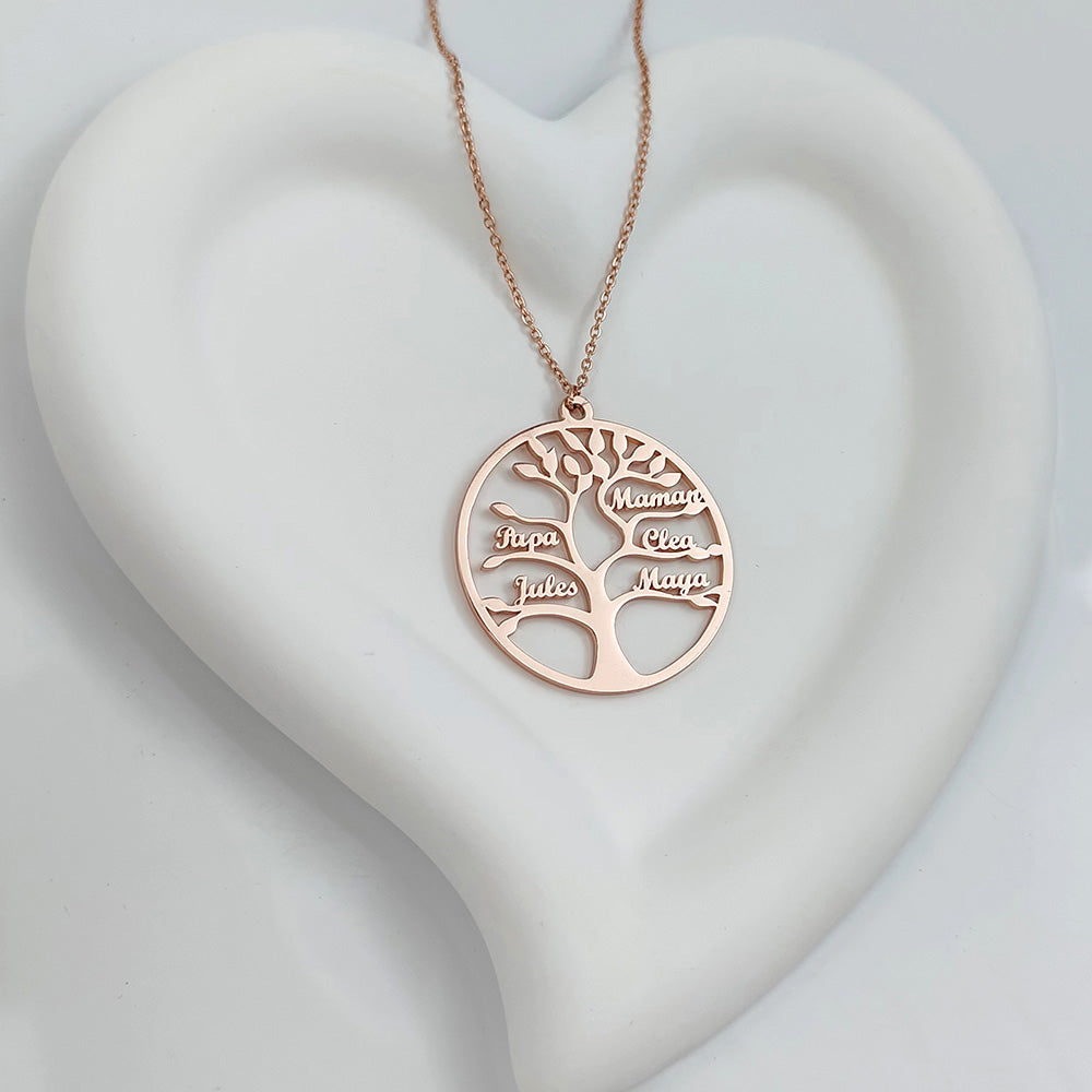 COLLIER ARBRE DE VIE JUSQU'À 13 PRÉNOMS