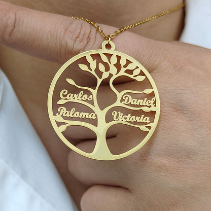 COLLIER ARBRE DE VIE JUSQU'À 13 PRÉNOMS