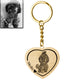 Silhouette dog heart keyring