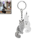 Silhouette cat keyring